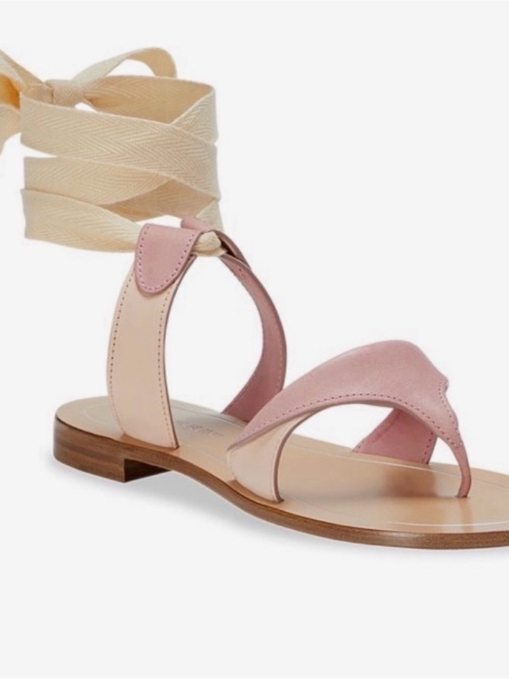 Sarah Flint Grear Flat Lace Up Sandal in pink